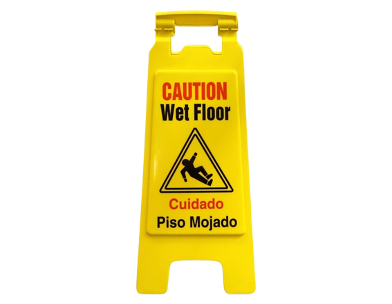 Sinal de piso molhado
