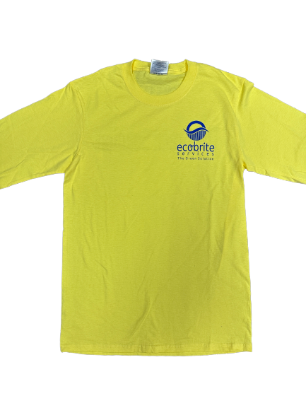 Ecobrite Long Sleeve Yellow T-Shirt - Black Logo